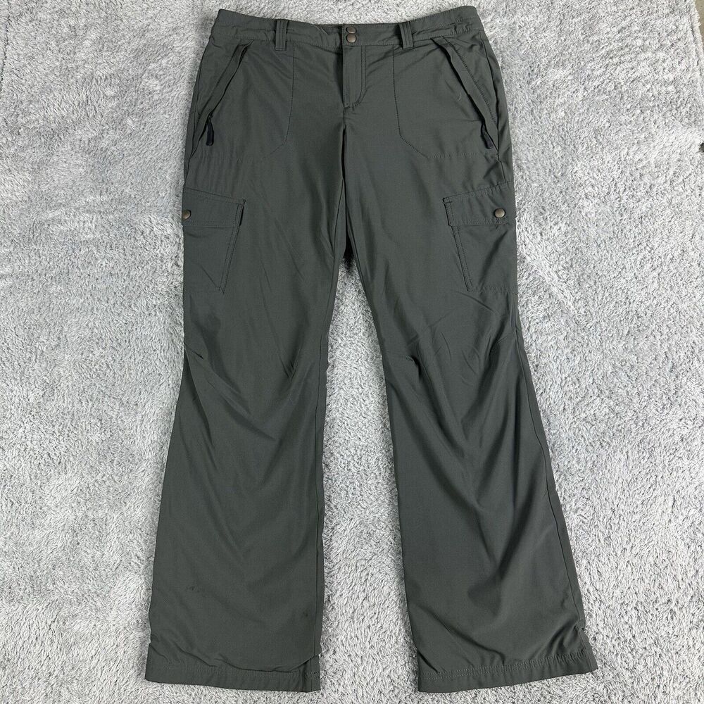 Eddie Bauer Gorpcore Outdoor Hiking Fleece Lined Pants 10 Grey Fleece Thermal